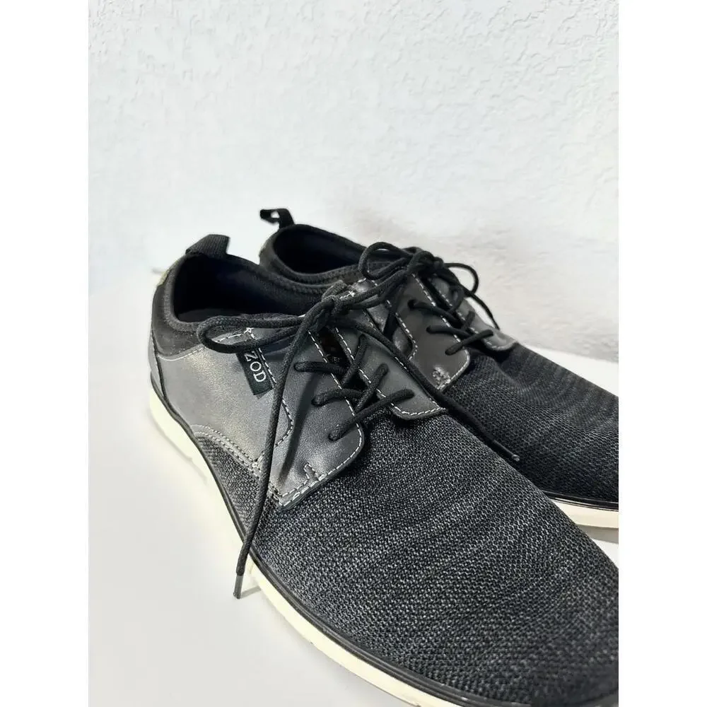 Izod Mens Casual Shoes Drift Oxford Memory Foam Sneaker Breathable Black Size 10